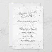 Twinkle Little Star Grey Elegant Baby shower