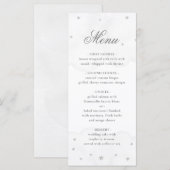 Twinkle Little Star Grey Elegant Baby shower Menu (Voorkant / Achterkant)
