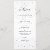 Twinkle Little Star Grey Elegant Baby shower Menu (Voorkant)