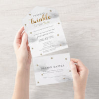 Twinkle Little Star Grey Luier Baby shower