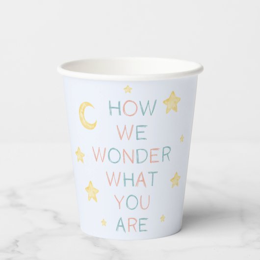 Twinkle Little Star Hoe we over gender discussiëre Papieren Bekers (Achterkant)