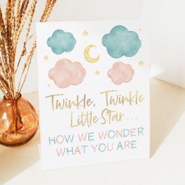 Twinkle Little Star Hoe we over gender discussiëre Reclamebord Met Voetstuk