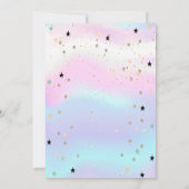 Twinkle Little Star Holographic Baby shower Kaart (Achterkant)