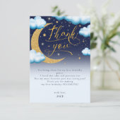 Twinkle Little Star Jongen Eerste Verjaardag Bedan Bedankkaart (Staand voorkant)