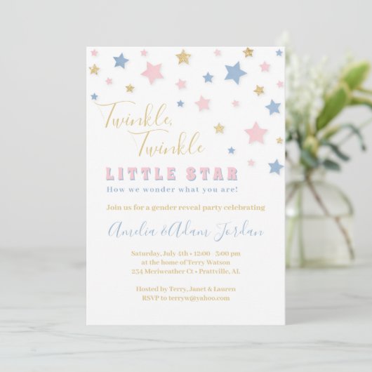 Twinkle Little Star Kaart (Staand voorkant)