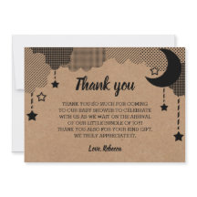 Twinkle Little Star Kraft Baby shower Dank u