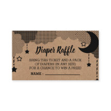 Twinkle Little Star Kraft Luier Raffle Ticket