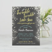 Twinkle Little Star Krijtbord Sparkle Kaart (Staand voorkant)