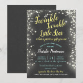 Twinkle Little Star Krijtbord Sparkle Kaart (Voorkant / Achterkant)