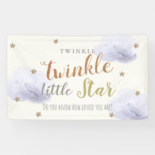 Twinkle Little Star Lavendel Baby shower Banner