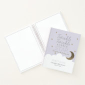 Twinkle Little Star Lavender Baby shower Guestbook Notitieboek (Binnen)