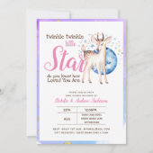 Twinkle Little Star Little Deer Roze Goud Modern Kaart (Voorkant)