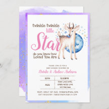 Twinkle Little Star Little Deer Roze Goud Modern