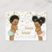 Twinkle Little Star Luier Raffle Afro-Amerikaans Informatiekaartje (Achterkant)