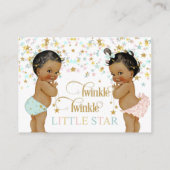 Twinkle Little Star Luier Raffle Afro-Amerikaans Informatiekaartje (Achterkant)