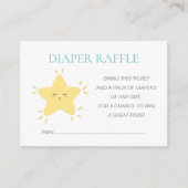 Twinkle Little Star Luier Raffle Baby shower Informatiekaartje (Voorkant)