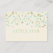 Twinkle Little Star Luier Raffle Mint Gold Creme Informatiekaartje (Achterkant)
