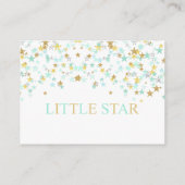 Twinkle Little Star Luier Raffle Mint Groen Goud Informatiekaartje (Achterkant)