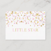 Twinkle Little Star Luier Raffle Roze Goud Creme Informatiekaartje (Achterkant)