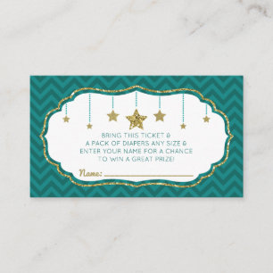 Twinkle Little Star Luier Raffle Ticket Informatiekaartje