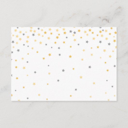 Twinkle Little Star Luiers Raffel Ticket Grijs Informatiekaartje (Achterkant)