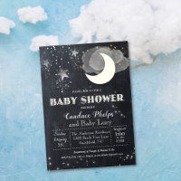 Twinkle Little Star Maan Baby Shower Uitnodiging