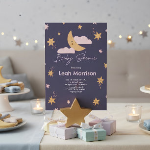 Twinkle Little Star Maan & Sterren Baby Shower Kaart