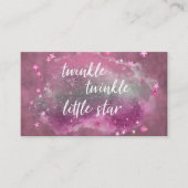Twinkle Little Star | Mauve Pink Grey Breng een bo Informatiekaartje (Voorkant)