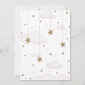 Twinkle Little Star Meisje Baby shower Uitnodiging (Achterkant)