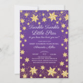 Twinkle Little Star Meisjes Baby shower Uitnodigin Kaart (Voorkant)