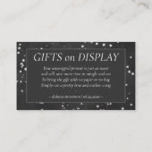 Twinkle Little Star | Monochrome grijze cadeau Informatiekaartje (Achterkant)
