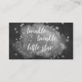 Twinkle Little Star | Monochrome luieraffle Informatiekaartje (Voorkant)