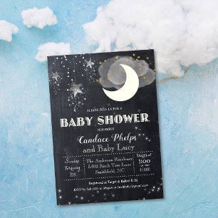 Twinkle Little Star Moon Baby shower Invitation Kaart