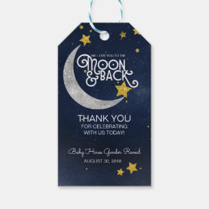 Twinkle Little Star Moon & Back Bedankt Cadeaulabel