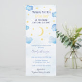 Twinkle Little Star Moon Clouds Sky Baby shower Kaart (Staand voorkant)