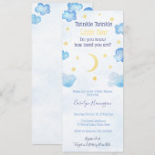 Twinkle Little Star Moon Clouds Sky Baby shower Kaart (Voorkant / Achterkant)