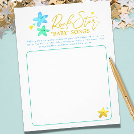 Twinkle Little Star Music Party Game Baby shower Flyer