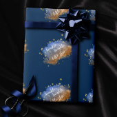 Twinkle Little Star | Navy Blue Copper Gold Dust Cadeaupapier