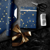 Twinkle Little Star | Navy Blue Copper Gold Dust Cadeaupapier