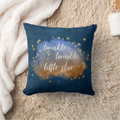 Twinkle Little Star | Navy Blue Copper Gold Dust Kussen (Deken)
