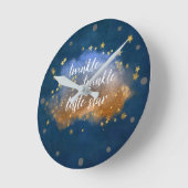 Twinkle Little Star | Navy Blue Copper Gold Dust Ronde Klok (Hoek)