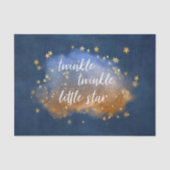 Twinkle Little Star | Navy Blue Copper Gold Dust Tissuepapier (Voorkant)