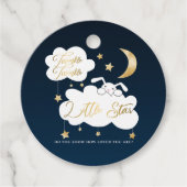 Twinkle Little Star Navy Bunny Bedankjes Labels (Voorkant)