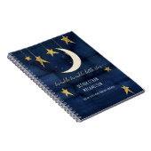 Twinkle Little Star Navy Guest Book Baby shower Notitieboek (Rechterzijde)