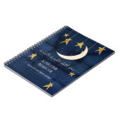 Twinkle Little Star Navy Guest Book Baby shower Notitieboek (Linkerzijde)