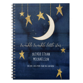 Twinkle Little Star Navy Guest Book Baby shower Notitieboek