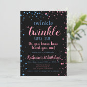 Twinkle Little Star Neutral Girl & Boy Birthday Kaart (Staand voorkant)