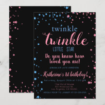 Twinkle Little Star Neutral Girl & Boy Birthday