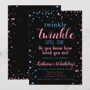 Twinkle Little Star Neutral Girl & Boy Birthday Kaart