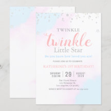 Twinkle Little Star Neutral Girl & Boy Verjaardag